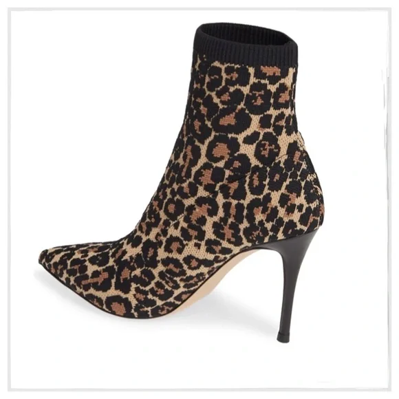 NEW Something Navy Exclusive Leopard Nix Sock Booties - Picture 3 of 5